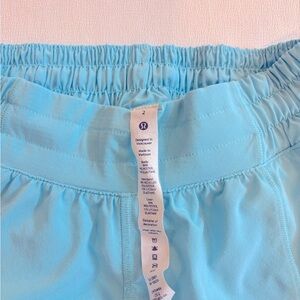 Lululemon Hotty Hot Low-Rise 2.5” Short in Blue Chill.